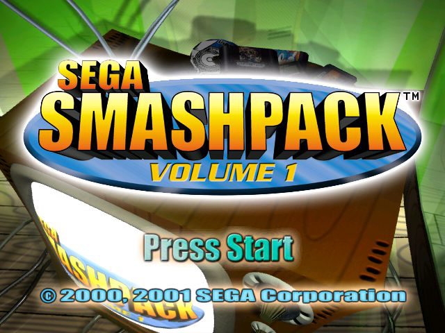Sega Smashpack Volume 1 Title Screen